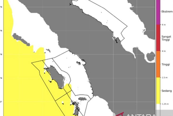 BMKG: Waspadai potensi gelombang tinggi di perairan Sumatera Utara