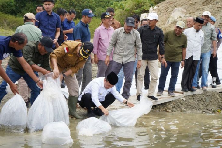 Pemprov Jambi bersama Pemkab tebar 10 ribu benih ikan di Danau Kerinci