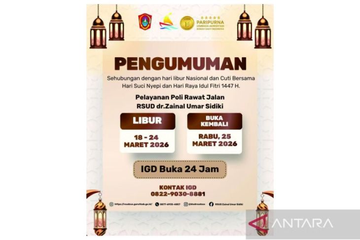 Libur panjang Idul Fitri, IGD RSUD ZUS tetap buka 1x24 Jam