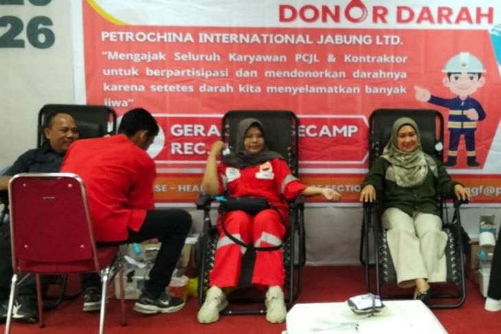 SKK Migas--PetroChina Jabung konsisten gelar donor darah perkuat ketahanan stok darah di Jambi
