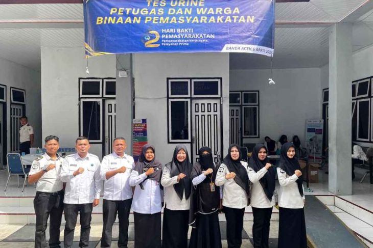Seratus petugas dan warga binaan Rutan Banda Aceh jalani tes narkoba