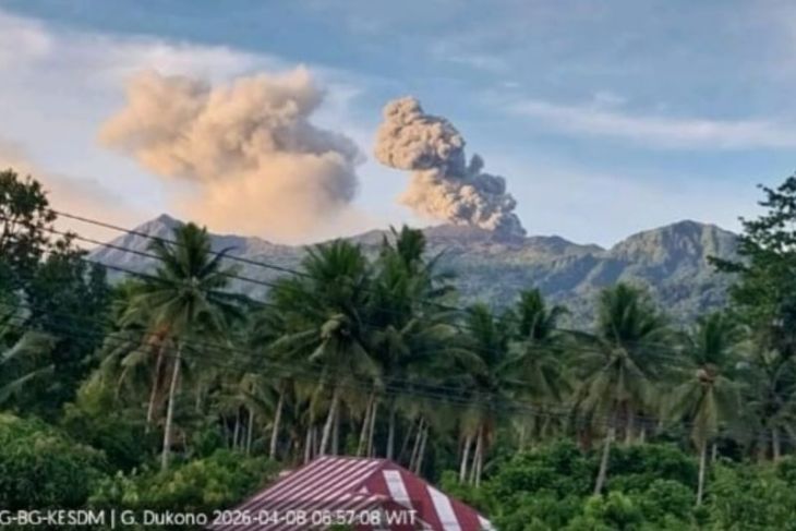 PGA: Belum ada laporan dampak erupsi Gunung Dukono
