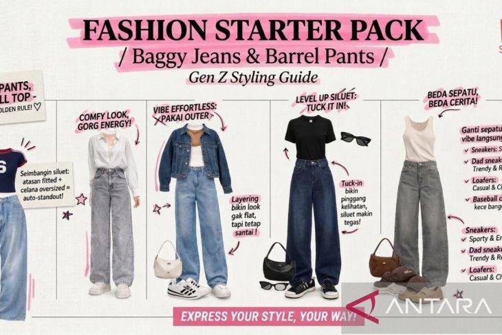 Gen Z Merapat! Ini 3 Tips Padu Padan Baggy & Barrel Jeans Biar Tetap Kece