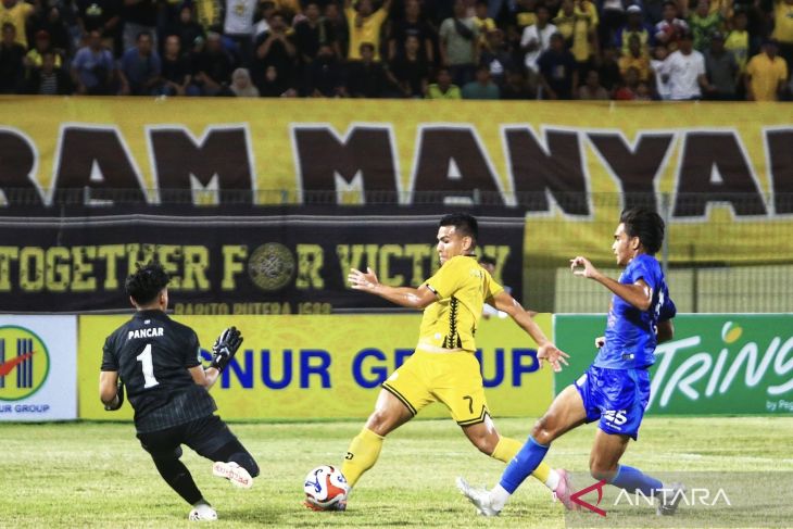 Barito Putera berbagi poin dengan Persiba usai drama 6 gol