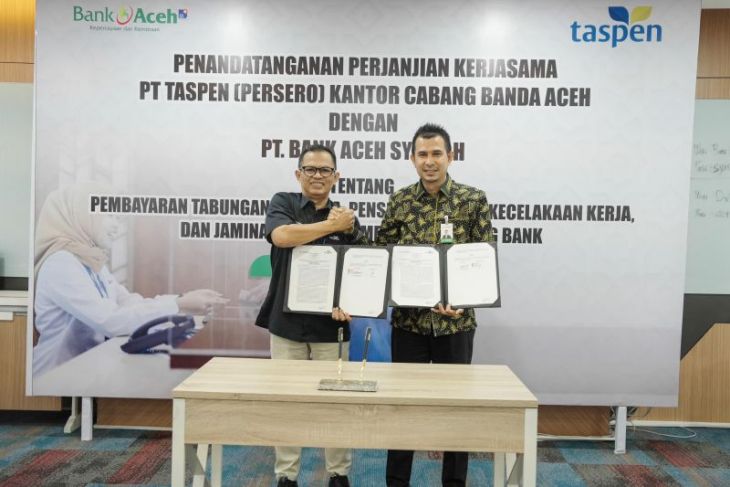 Bank Aceh-Taspen jalin kerja sama layanan pembayaran pensiunan