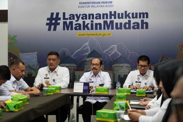 Bidik predikat WBBM, Kemenkum Aceh genjot kualitas pelayanan hukum