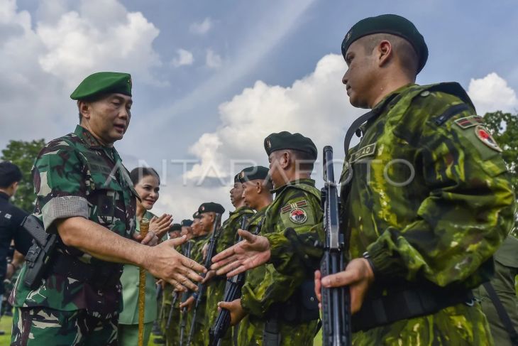 Kepulangan Satgas Pamtas RI-Papua Nugini di Jambi