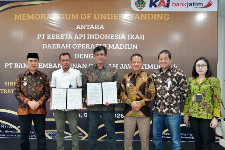 KAI Daop 7 Madiun dan Bank Jatim kerja sama optimalisasi layanan dan aset
