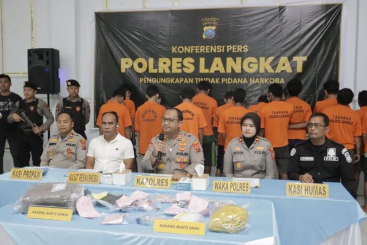Ops Antik Toba 2026 Polres Langkat ungkap 33 kasus narkotika