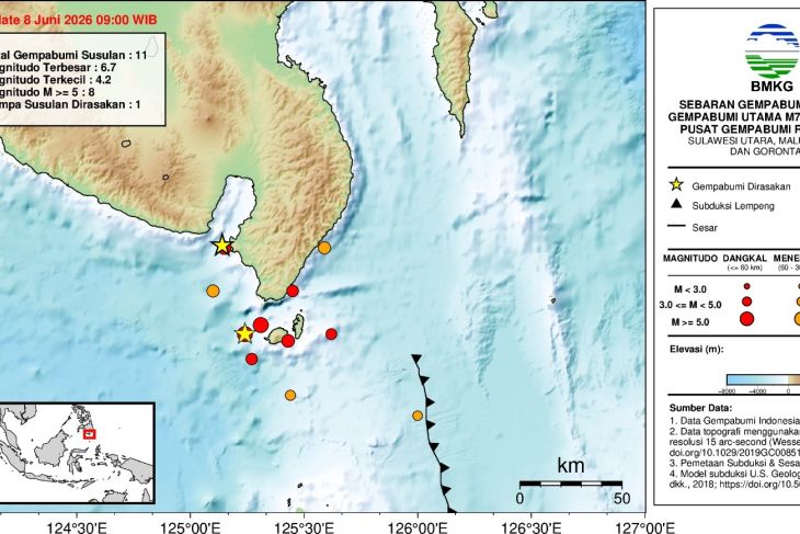 Kemlu RI: Tidak ada WNI jadi korban gempa 7,7 M di Filipina selatan