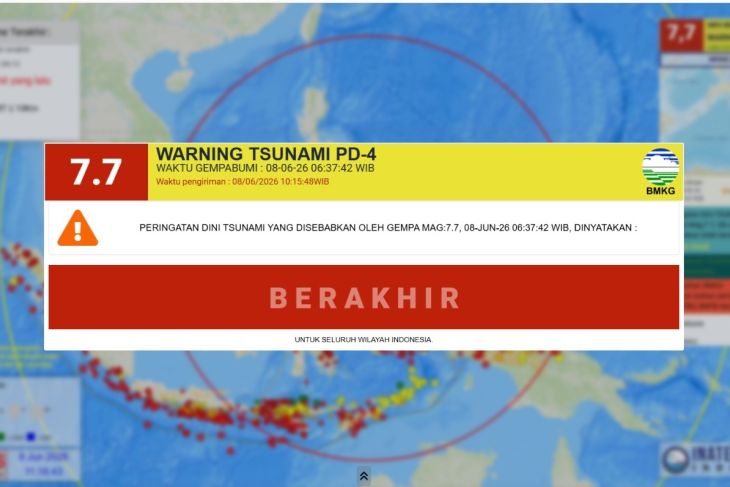 Tsunami tertinggi terjadi di Talengan-Sangihe