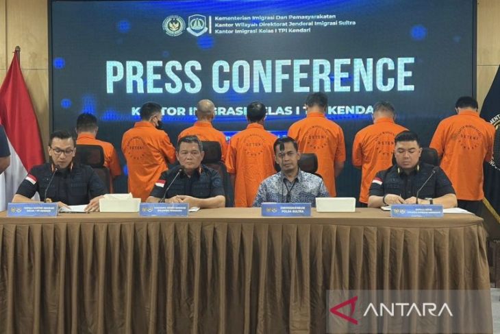 Imigrasi Kendari amankan tujuh WN Tiongkok yang jadi korban TPPM