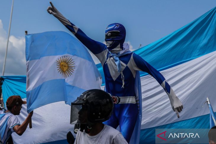 Euforia suporter Argentina di Ternate