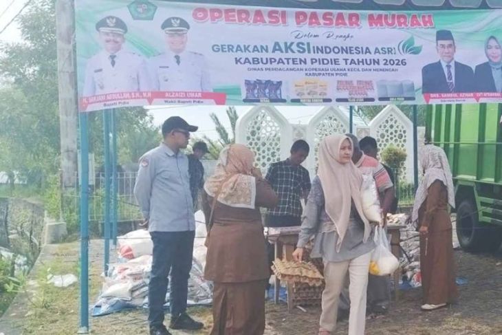 Pemkab Pidie gelar pasar murah jaga stabilitas harga pangan