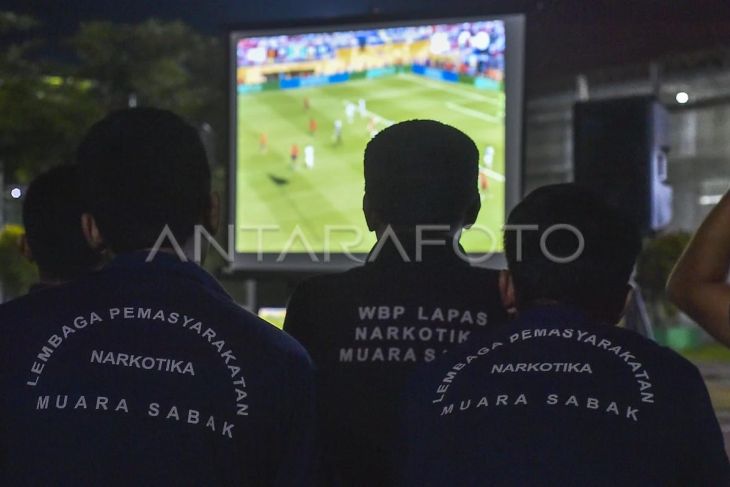 Nonton bareng Piala Dunia di Lapas Narkotika Jambi