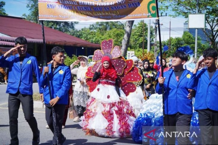 Pemkab Nagan Raya Aceh kerahkan 1.042 pelajar ramaikan karnaval budaya