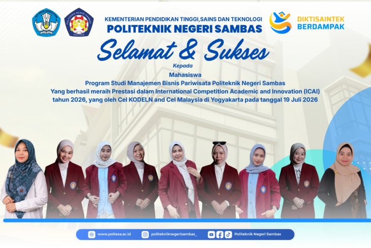Mahasiswa Poltesa ukir prestasi di ajang internasional ICAI 2026