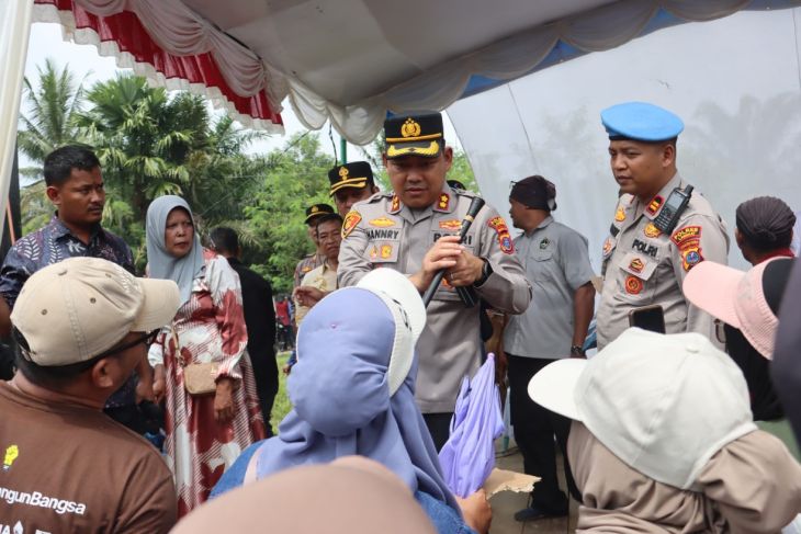 Kapolres Langkat hadiri aksi penyampaian aspirasi korban banjir Besitang