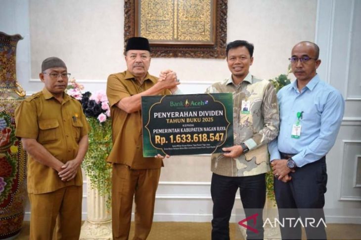 Pemkab Nagan Raya terima dividen Rp1,63 M dan zakat Rp400 juta dari Bank Aceh