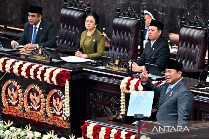 Pidato Prabowo ungkap kemajuan pemberantasan korupsi