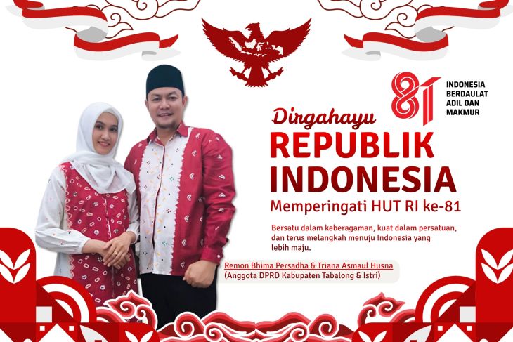 Ucapan HUT Ke-81 RI dari anggota DPRD Tabalong