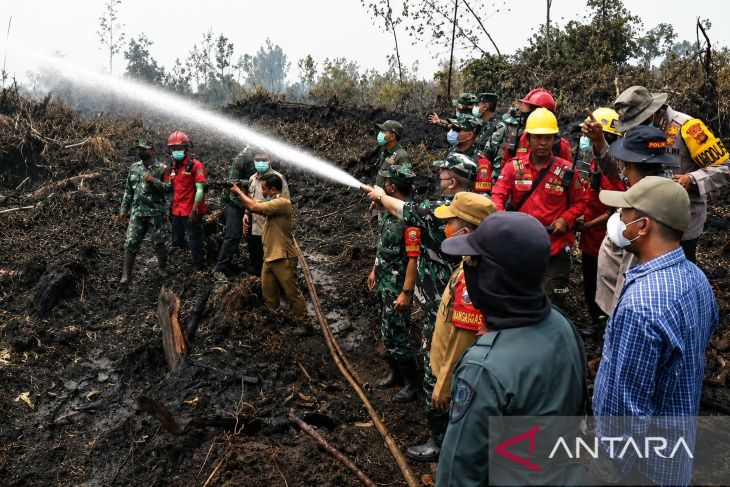 Gubernur Jambi-Pangdam apresiasi satgas karhutla di HGL Londerang