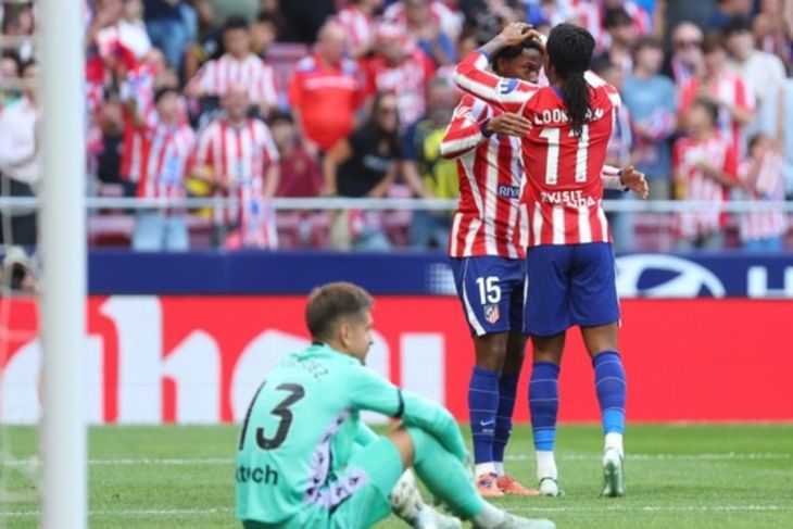 Menang telak 4-0 atas Osasuna, Atletico Madrid naik ke peringkat tiga klasemen