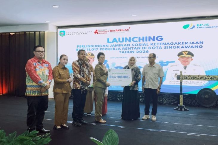 11.017 pekerja rentan Singkawang dapat perlindungan Jamsostek