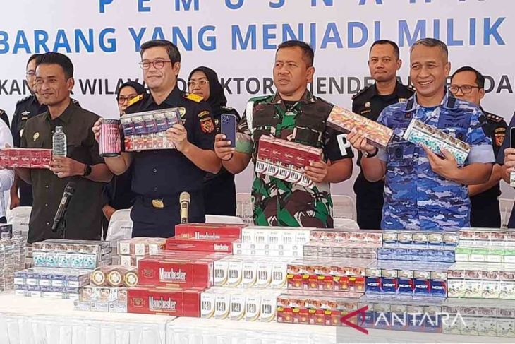 Bea Cukai Aceh musnahkan 1,46 juta batang rokok ilegal