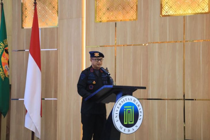 Brimob Polda Sumut bekali mahasiswa di Medan nilai kepemimpinan