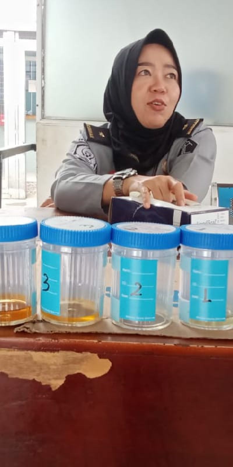 Lapas Binjai tes urine warga binaan narkoba