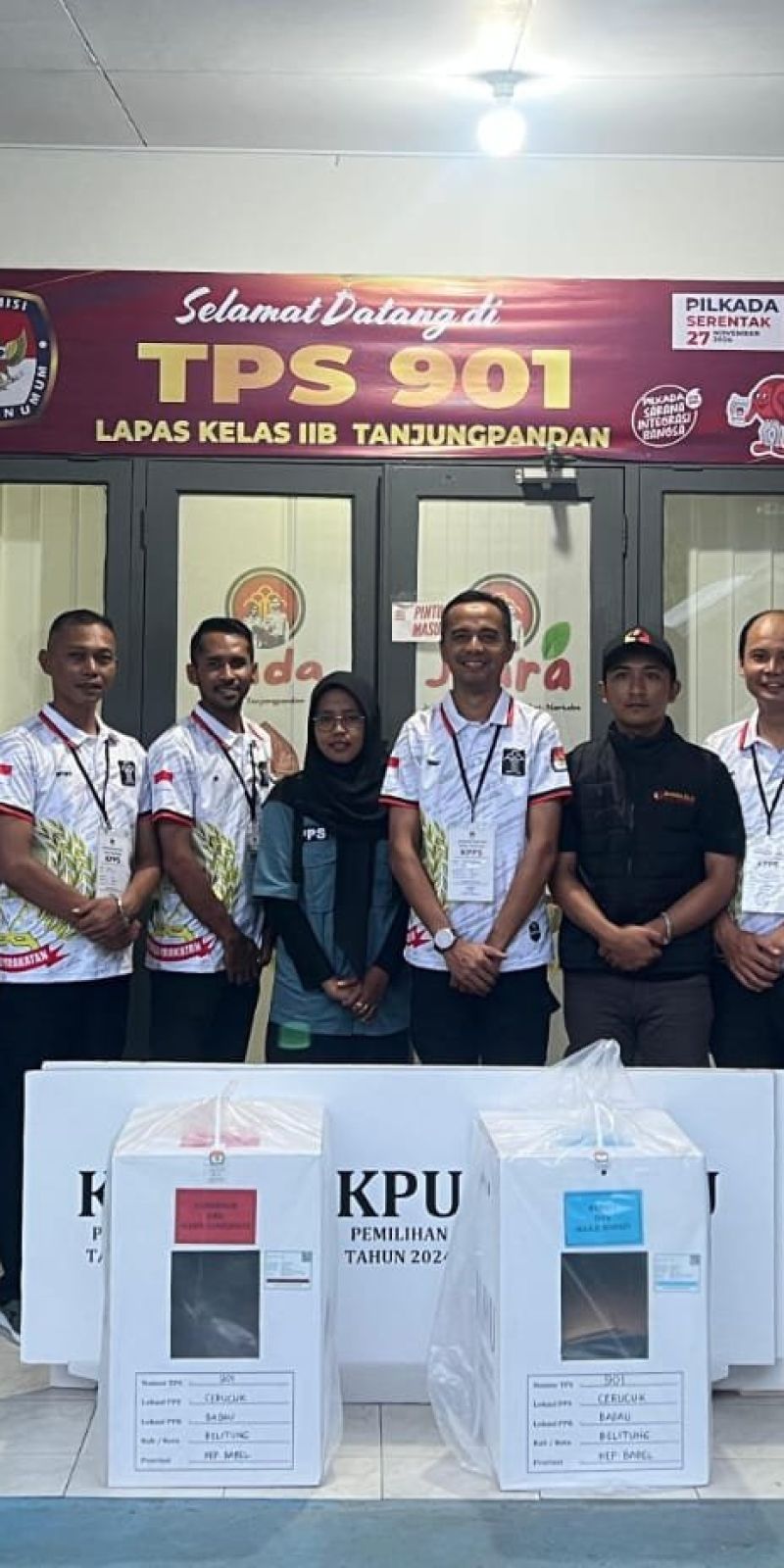 Pemungutan suara Pilkada 2024 di Lapas Tanjung Pandan berjalan lancar