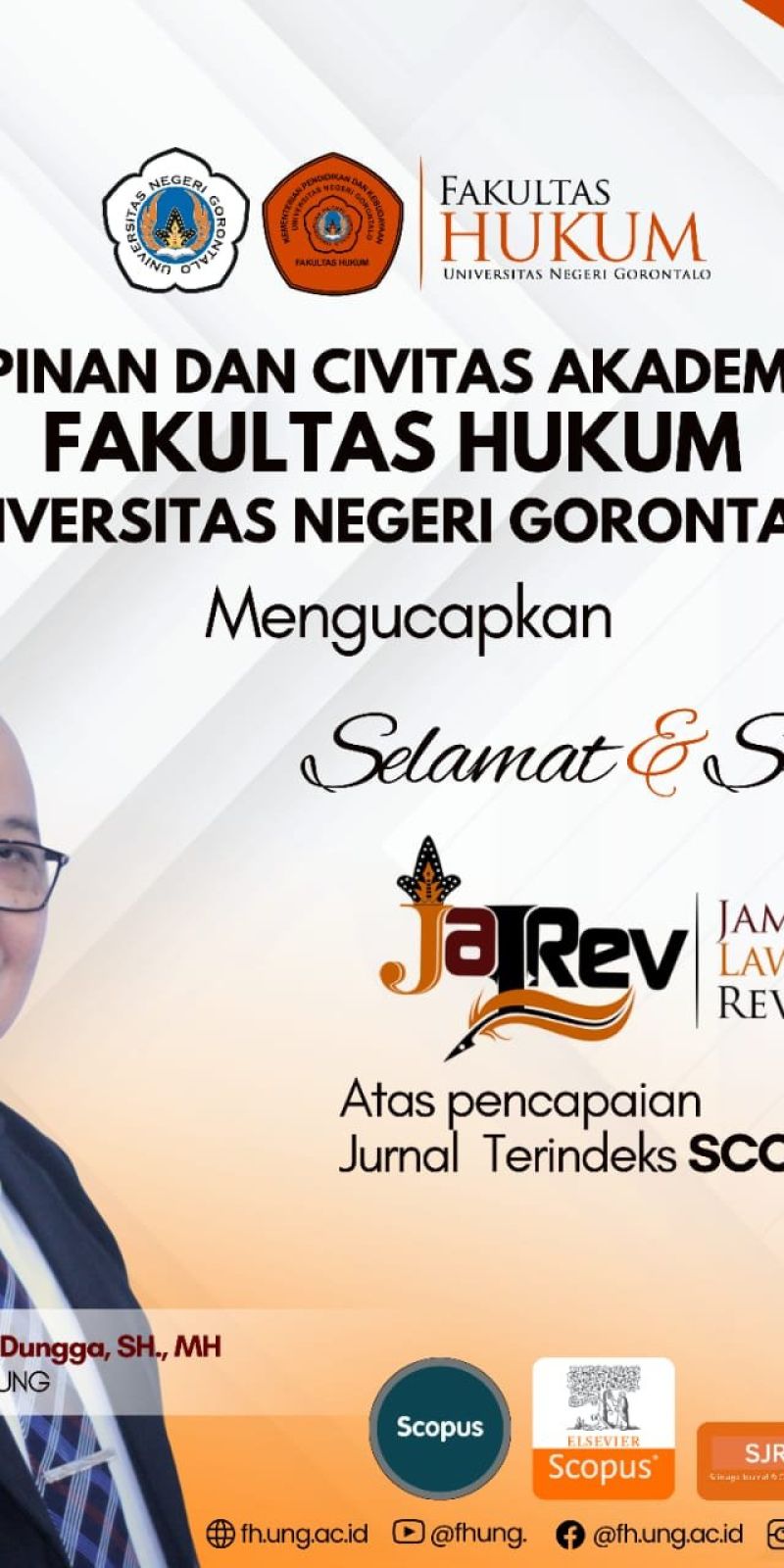Fakultas Hukum UNG raih Quartile dua jurnal terindeks Scopus