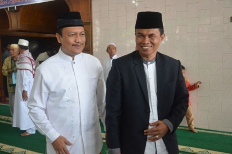 Wabup Agam Irwan Fikri dengan Ketua DPRD Kabupaten Agam Marga Indra Putra