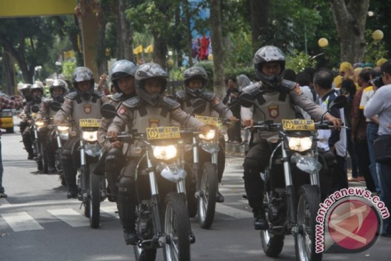 Patroli sepeda motor Polres Mataram siap amankan Pemilu 2014 