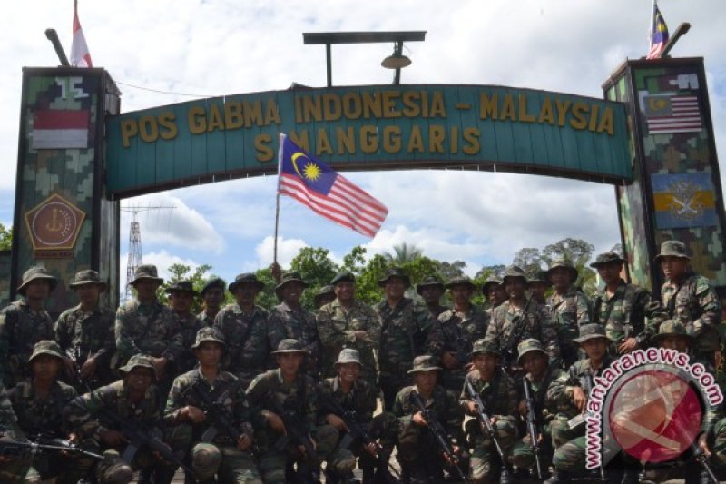 Patroli patok perbatasan Indonesia-Malaysia
