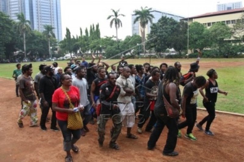 Mahasiswa Papua beraksi di Jakarta