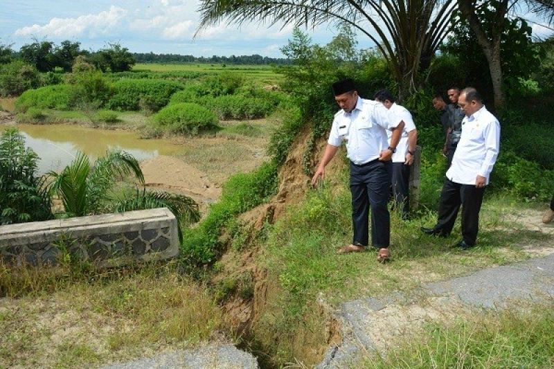 BUPATI TINJAU JEMBATAN RUSAK