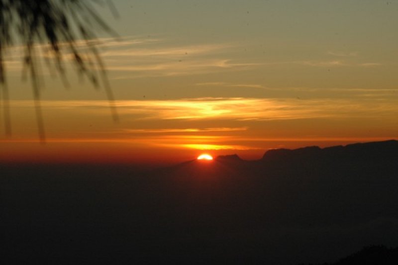 Menikmati matahari dari Candi Miri