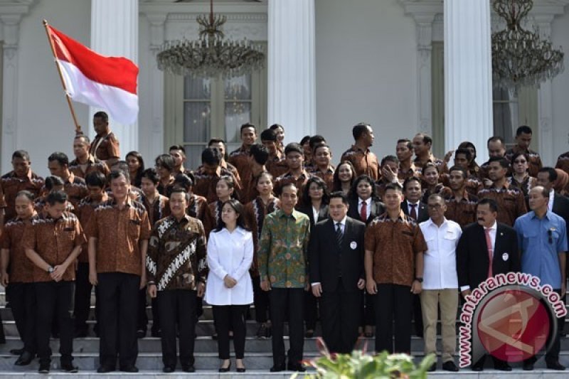 Presiden Jokowi lepas kontingen olimpiade Indonesia menuju Brasil