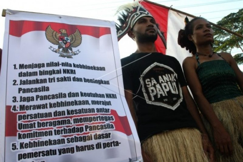 Aksi Bela Negara ala Mahasiswa Papua