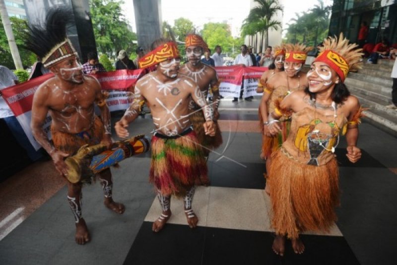 Aksi anti-korupsi di Kota Jayapua