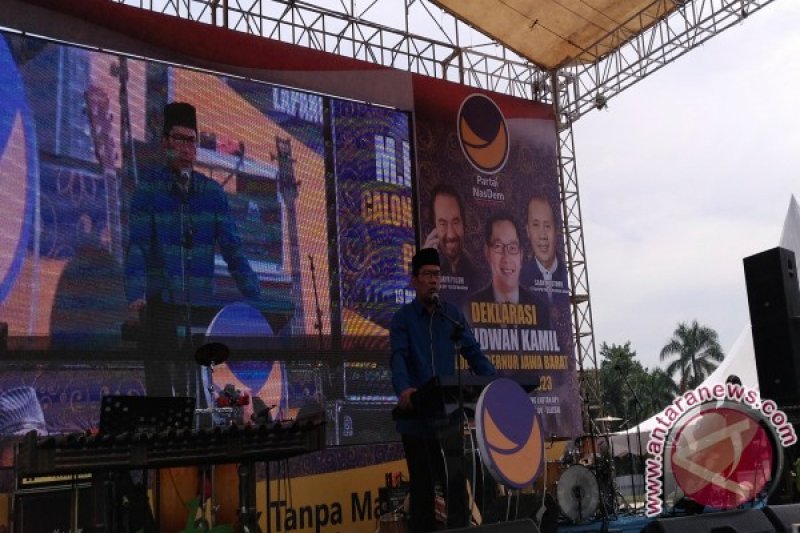 Ridwan Kamil Terharu Saat Deklarasi Cagub Jabar