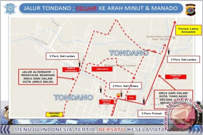 Jalur Tondano: Keluar ke Arah Minut dan Manado