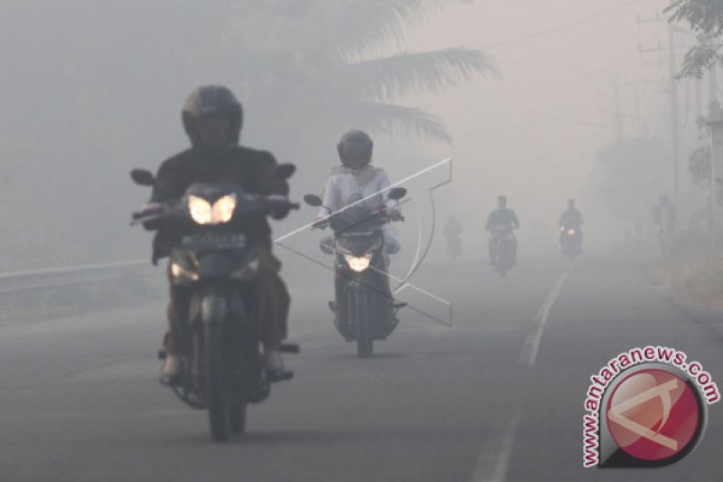 KABUT ASAP GANGGU JALAN