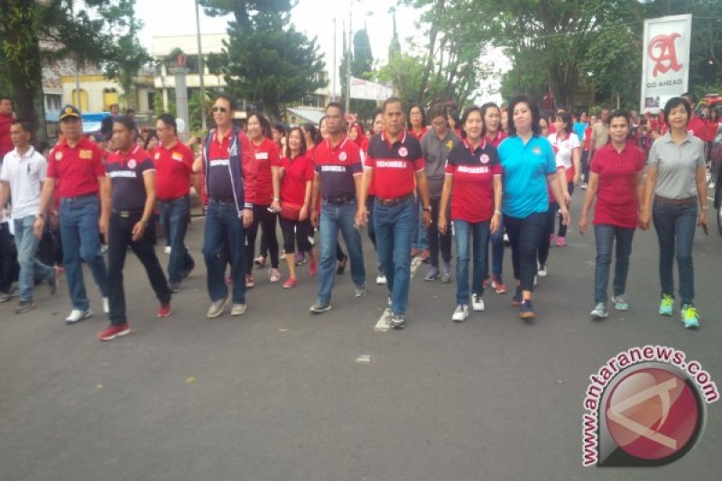 Pemkab Minahasa Bersama Forkopimda Gelar Jalan Sehat