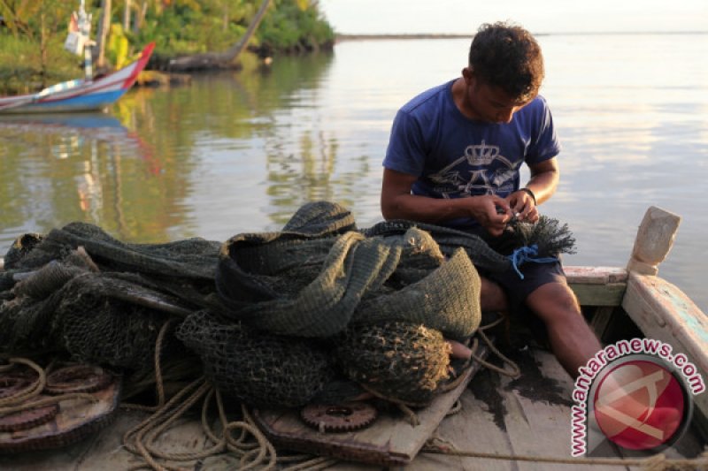 PERBAIKI JARING UDANG