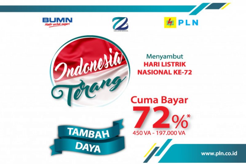 Promo Indonesia Terang di Hari Listrik Nasional ke-72