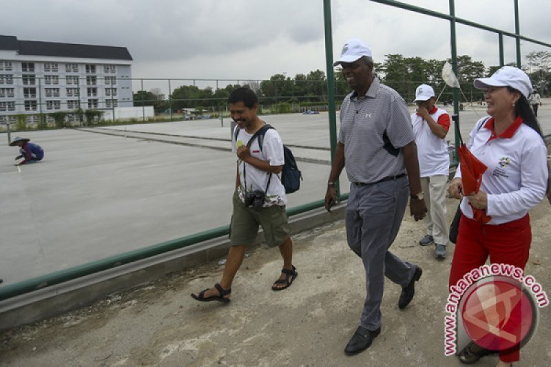 Kesiapan Arena Tenis Asian Games