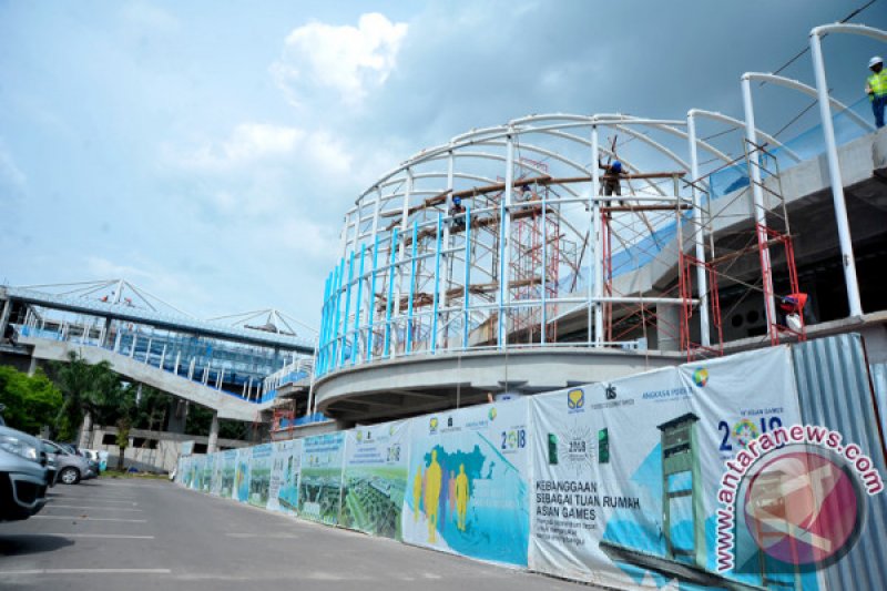 Pembangunan Sky Bridge LRT di Bandara SMB